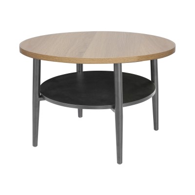 Стол журнальный SIGNAL ELLA B дуб/черный 60/45